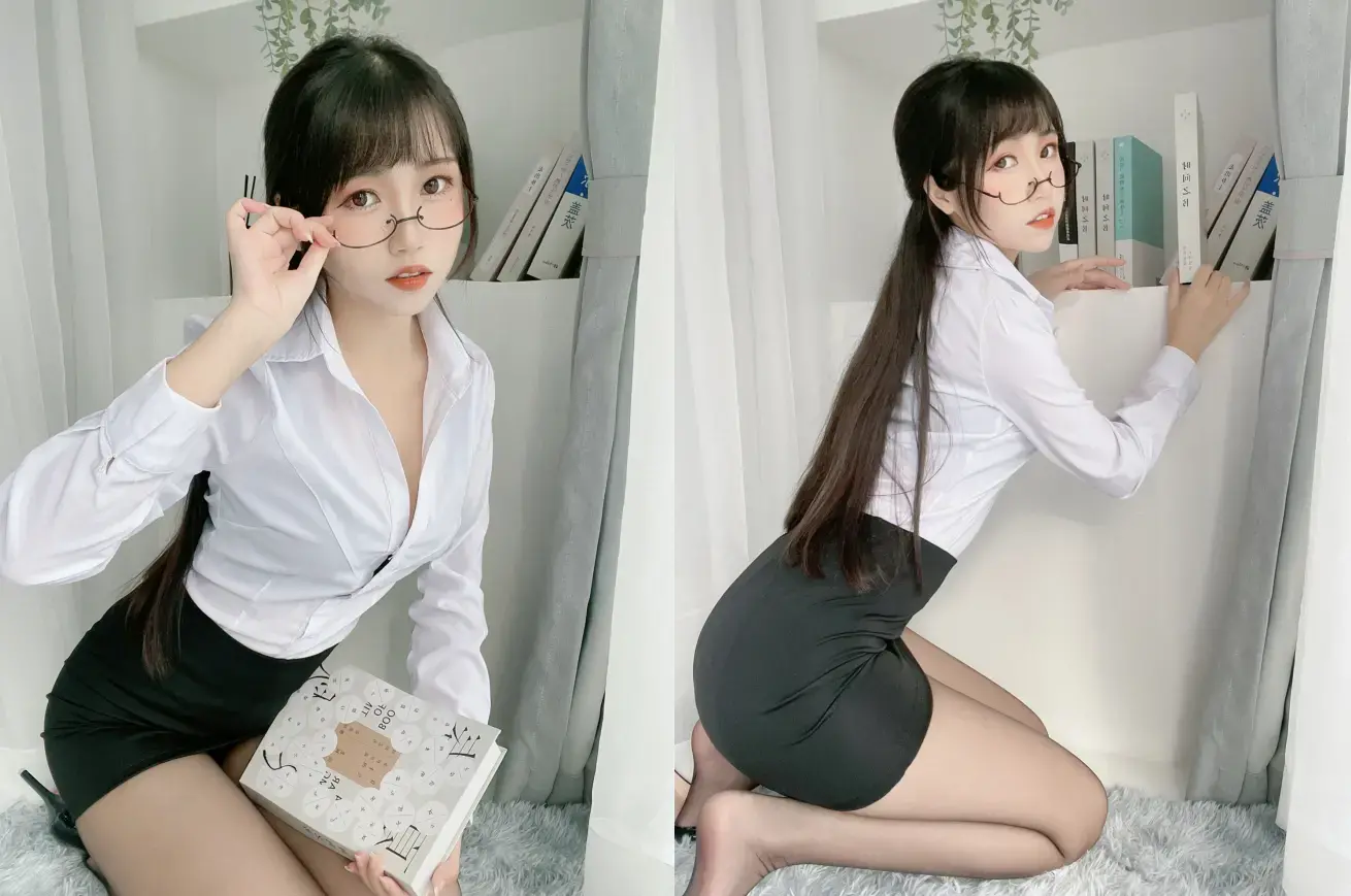 不呆猫 – 黑丝包臀裙OL [24P5V-907MB]