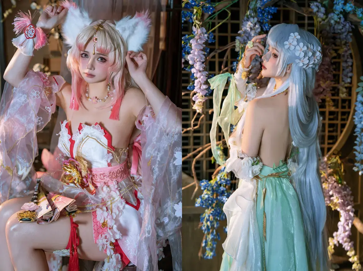 七月喵子 – 胡桃和殷紫萍cos [109P-1.31GB]